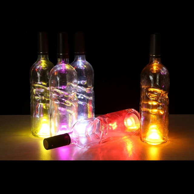 LSCT01 Waterproof Vodka Wine Champagne Whiskey LED Sticker Coaster Bottle Light 