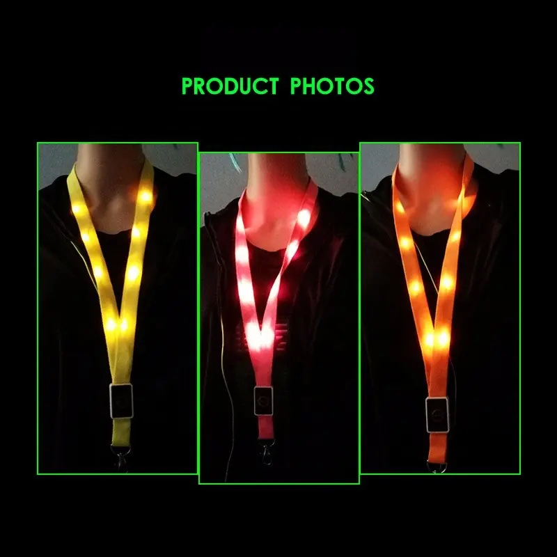  Led Lanyard Promotion Bar Wedding Party Tpu Led Lanyard Custom Led Lanyard
