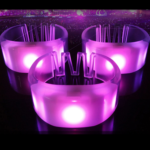 LSRM03 Free Sample Customize Logo Printed Led Silicon Bracelet Remote Controlled Led Bracelet 