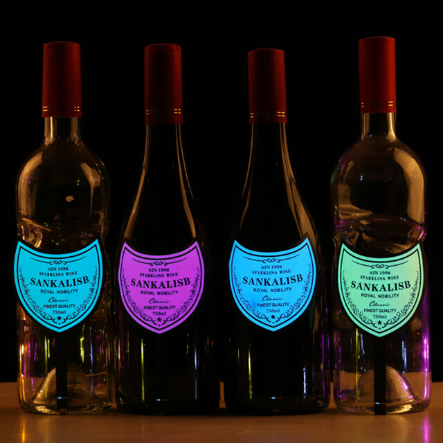 LSEL01 Factory Direct Popular Products Bar Parties Light Up in The Dark Hot Sale LED Wine Bottle Lights Wine Labels