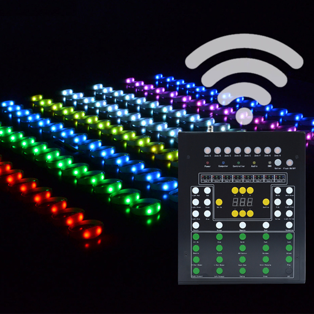 LSRM01 New Products Custom Programmable Remote Controlled Flashing Led Silicone Bracelet Radio Control DMX Rfid Light Up Wristband