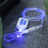 LSLY01 Event Customized Shape Glow in Dark Light Up Necklace Card Holder Led Lanyard