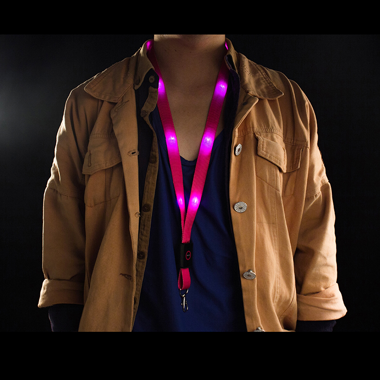 Glow Night Luminous Flashing Light Strap Favors Party Supplies Neck Nylon Custom LED Lanyard