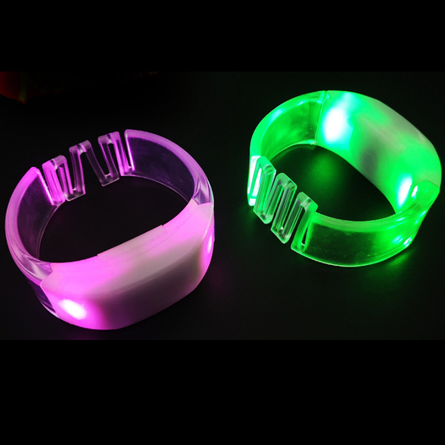 LSRM03 Free Sample Customize Logo Printed Led Silicon Bracelet Remote Controlled Led Bracelet 