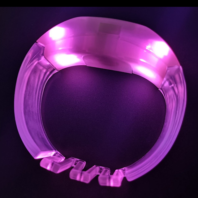 LSRM03 Free Sample Customize Logo Printed Led Silicon Bracelet Remote Controlled Led Bracelet 