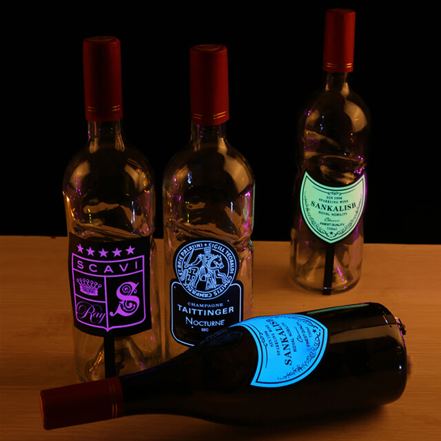 LSEL01 Factory Direct Popular Products Bar Parties Light Up in The Dark Hot Sale LED Wine Bottle Lights Wine Labels