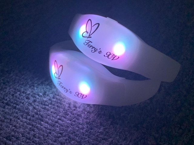 LED Bracelet Festive Party Wedding Activities Dark Night Light Support Custom Wireless Control Function Wristband