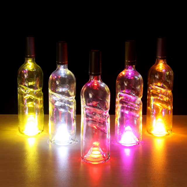 LSCT01 Customized Logo Waterproof Night Club Vodka Wine Champagne Whiskey LED Bottle Sticker