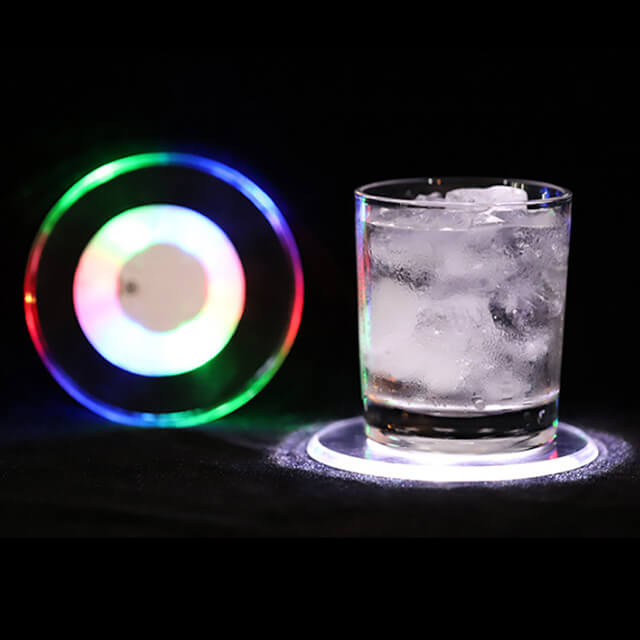 LSAC01 Night Club Promotional Gift Multi Color Waterproof Flashing Led Coaster