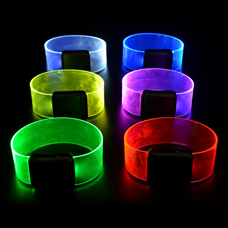 LSBR01 Concert Party Product Custom Light Up Led Wristband Led Magnetic Bracelet
