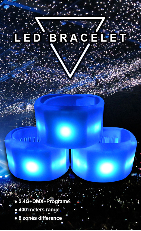 LSRM05 New Creative Promotional Programmable Wireless Flash Lighting Radio Remote Control LED Bracelet