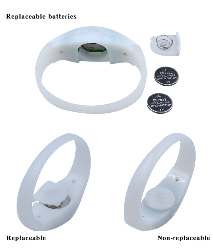 LSRM01 New Products Custom Programmable Remote Controlled Flashing Led Silicone Bracelet Radio Control DMX Rfid Light Up Wristband