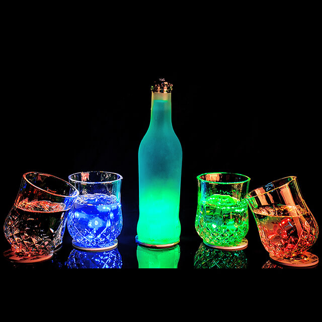LSST02 Customized Glow Light Up Bottle Light Champagne Bottle Base Light Sticker EVA LED Bottle Sticker 